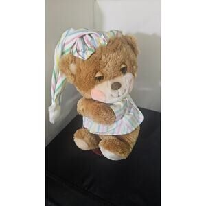 Vintage 1985 Fisher Price Sleepy Time Bear Plush Teddy Bear 12” Tal U1